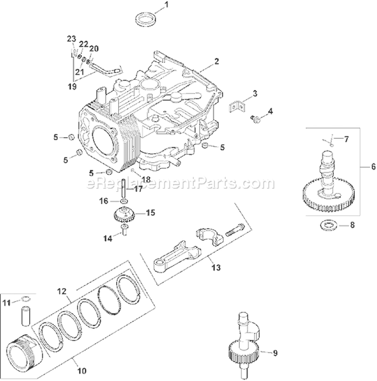Page C Diagram and Parts List for CV15T-41633  Kohler Engine