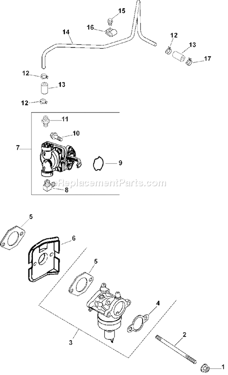 Page H Diagram and Parts List for CV15T-41633  Kohler Engine