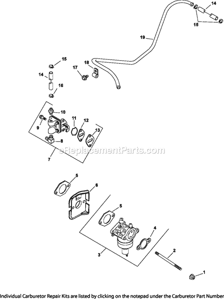 Page H Diagram and Parts List for CV16-43516  Kohler Engine
