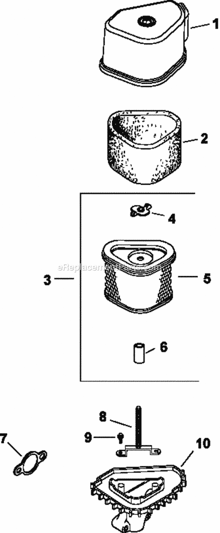 Page A Diagram and Parts List for CV16-43528  Kohler Engine