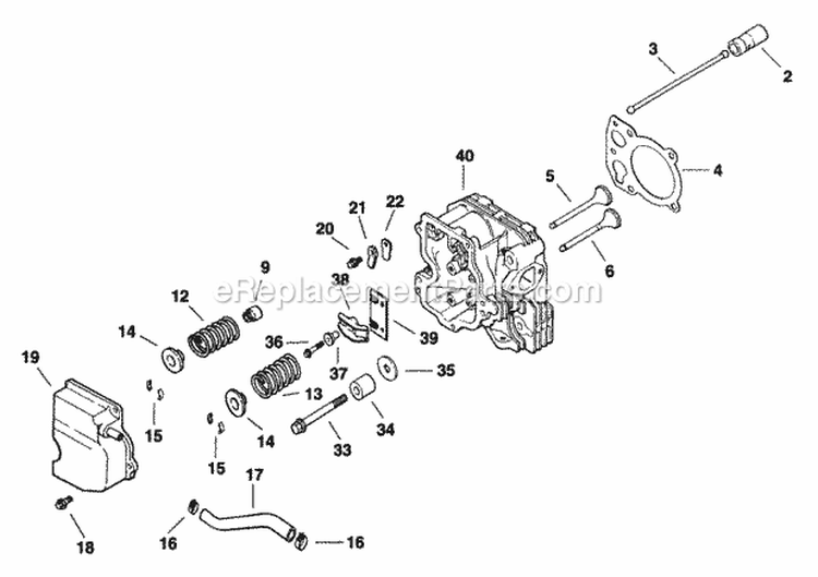 Page K Diagram and Parts List for CV125-1277  Kohler Engine