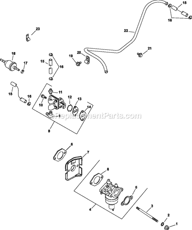 Page I Diagram and Parts List for CV16-43525  Kohler Engine