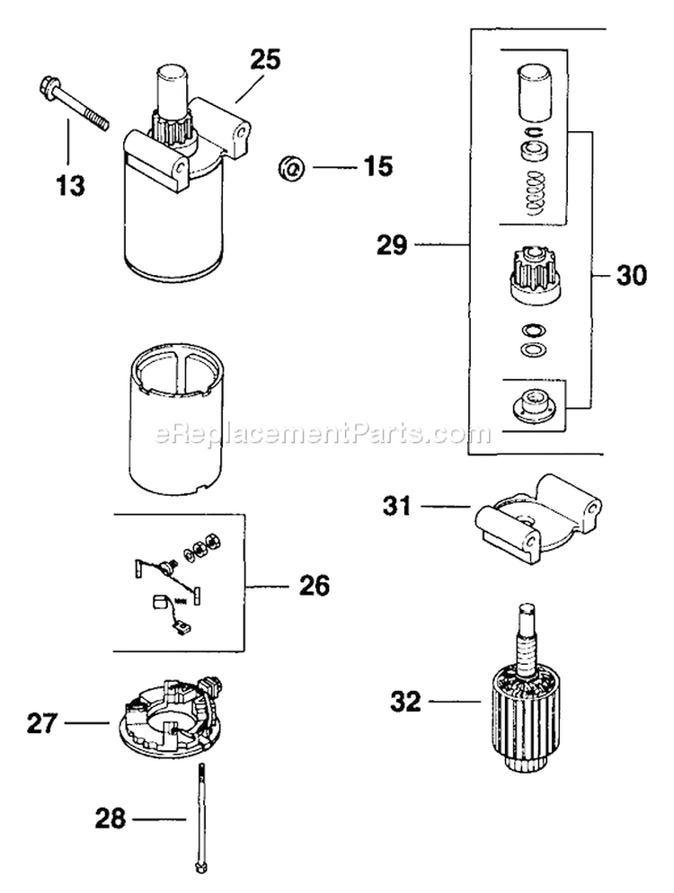 Page N Diagram and Parts List for CV14-1463  Kohler Engine