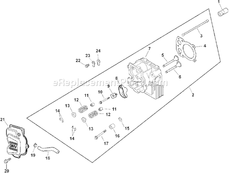 Page I Diagram and Parts List for CV14ST-1491  Kohler Engine