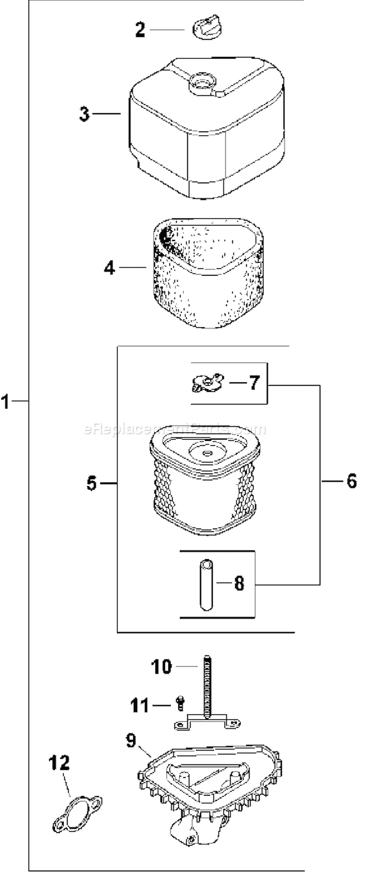 Page A Diagram and Parts List for CV16S-43518  Kohler Engine