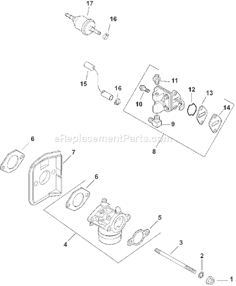Page H Diagram and Parts List for CV16S-43515  Kohler Engine