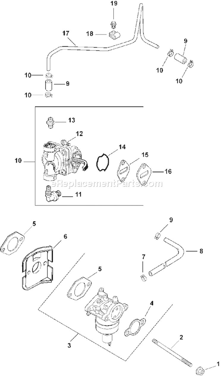 Page H Diagram and Parts List for CV16S-43524  Kohler Engine