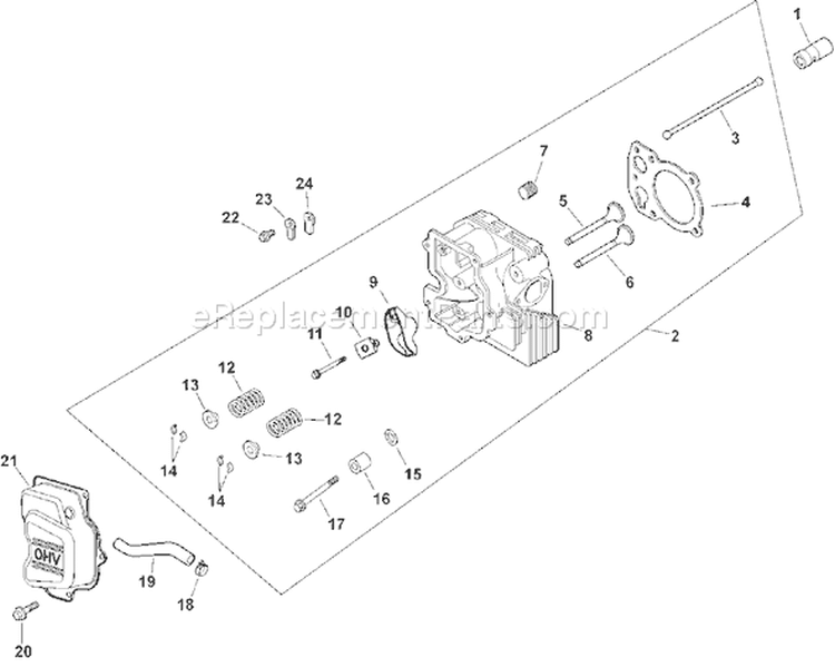 Page I Diagram and Parts List for CV16S-43516  Kohler Engine