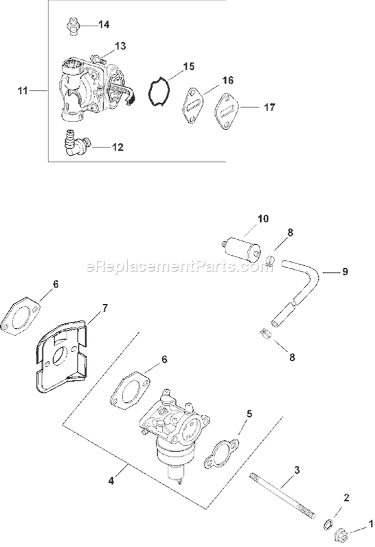 Page H Diagram and Parts List for CV16S-43526  Kohler Engine