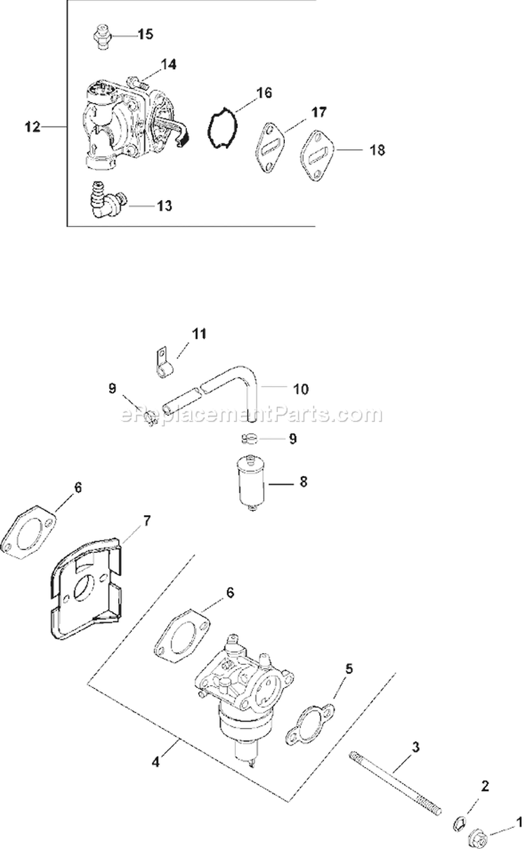 Page H Diagram and Parts List for CV16S-43514  Kohler Engine