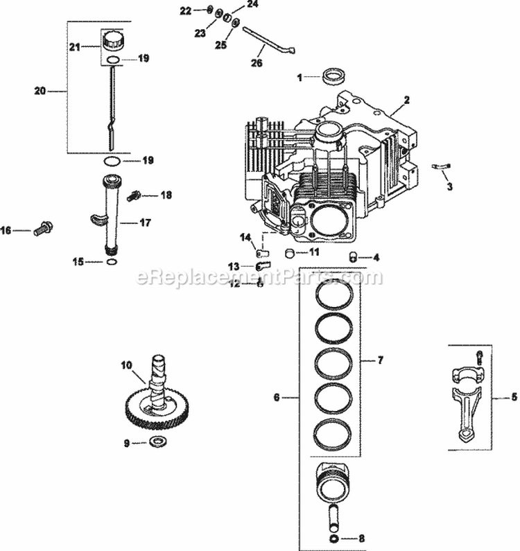 Page C Diagram and Parts List for CV18-61563  Kohler Engine