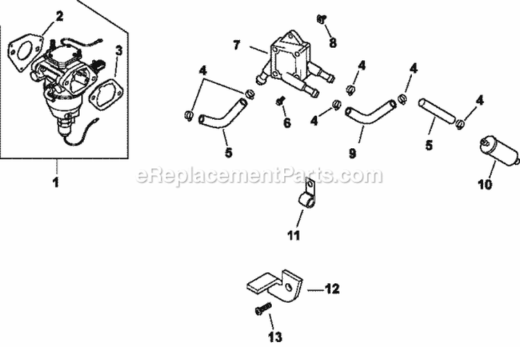 Page H Diagram and Parts List for CV18-61564  Kohler Engine