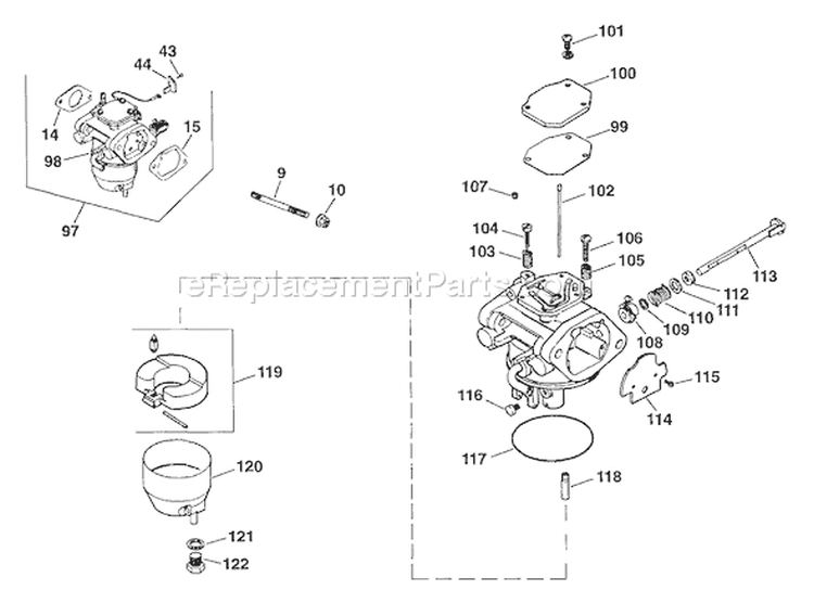 Page I Diagram and Parts List for CV18S-61558  Kohler Engine