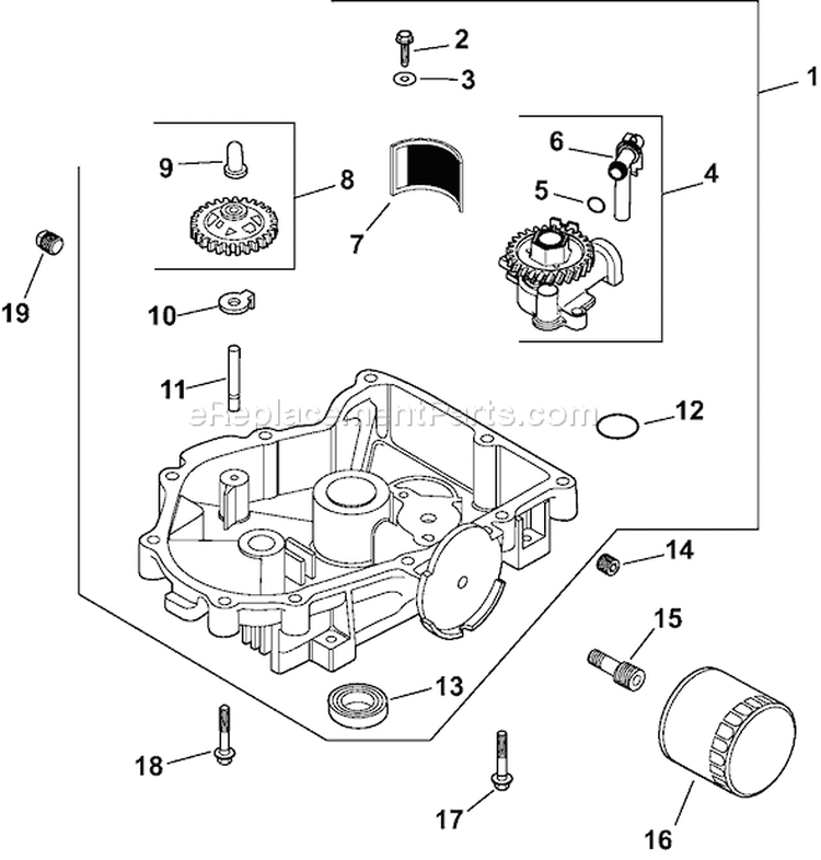 Page L Diagram and Parts List for CV18S-61574  Kohler Engine