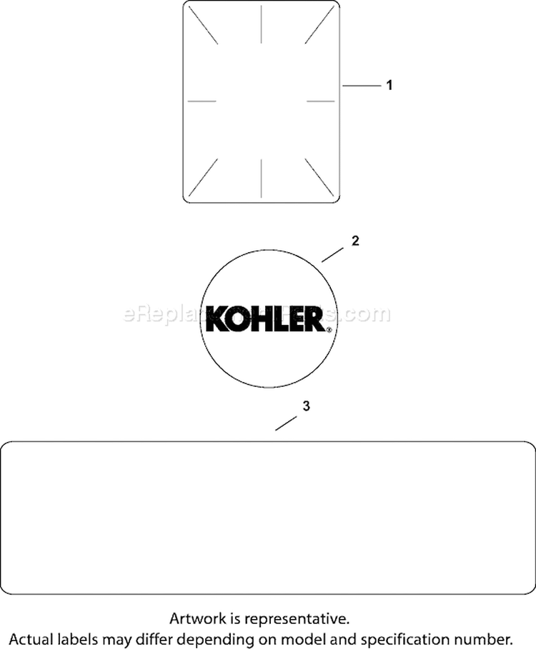 Page E Diagram and Parts List for CV18S-61574  Kohler Engine