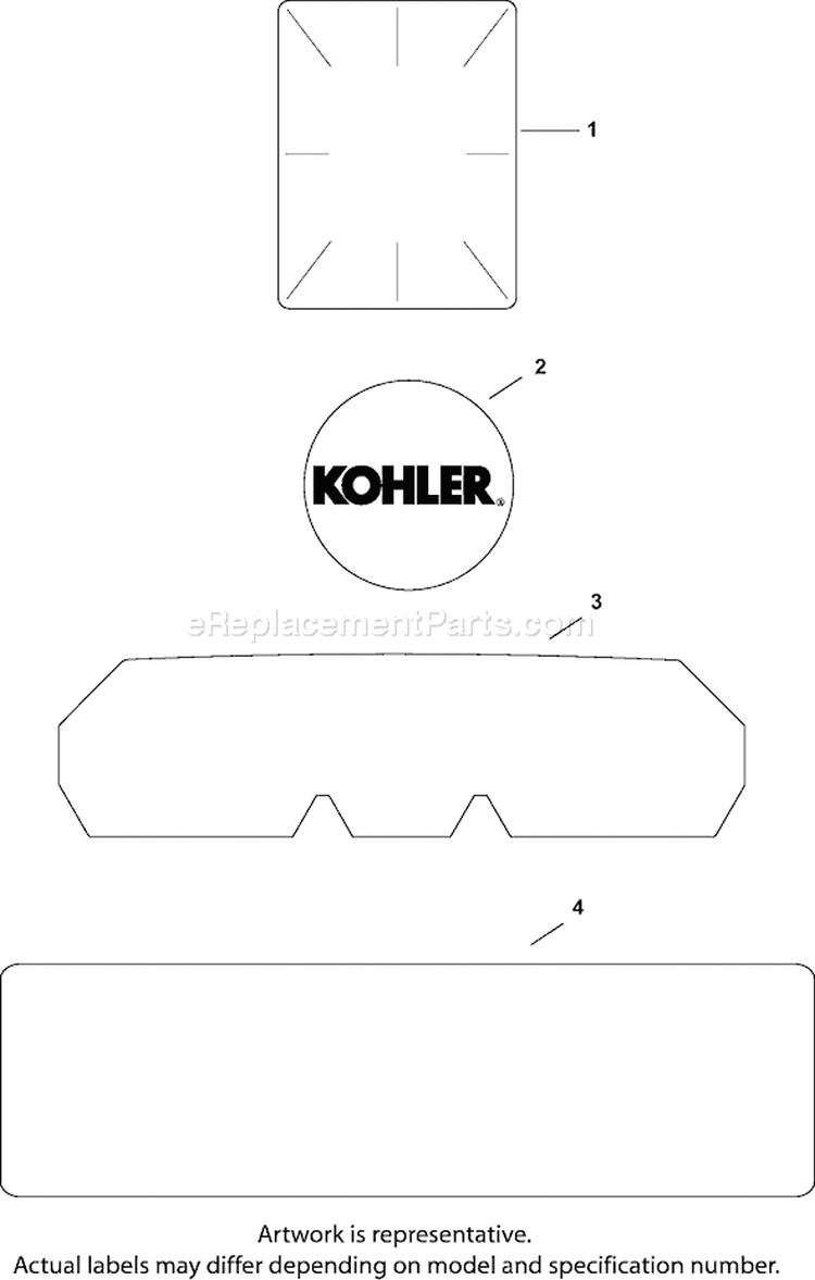 Page E Diagram and Parts List for CV18S-61576  Kohler Engine