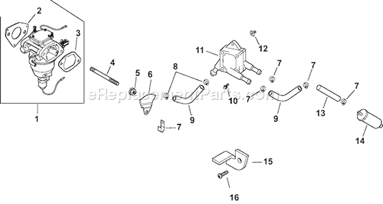 Page H Diagram and Parts List for CV18S-61576  Kohler Engine