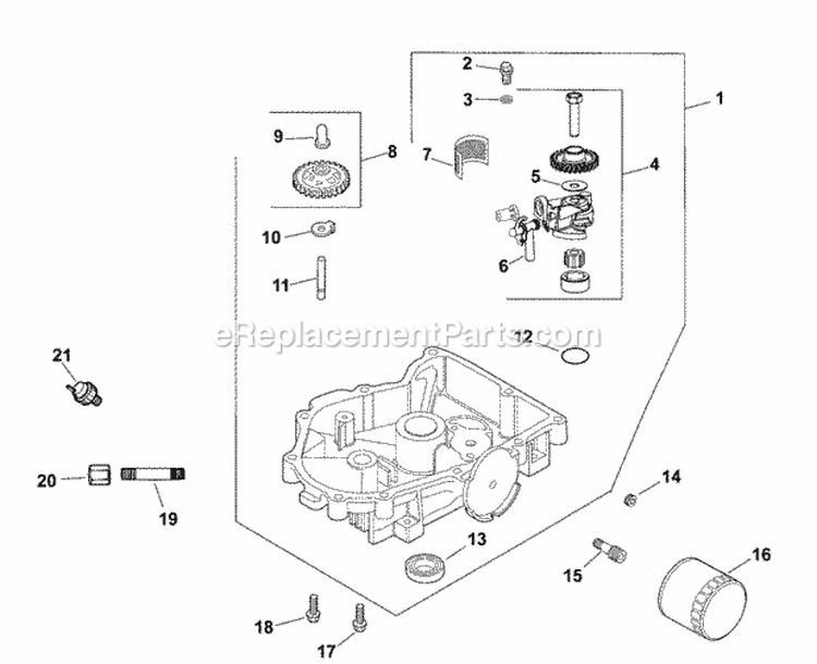 Page K Diagram and Parts List for CV19-6558  Kohler Engine