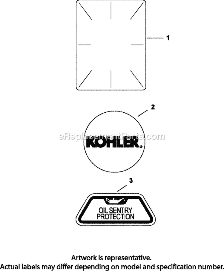 Page F Diagram and Parts List for CV18-61526  Kohler Engine