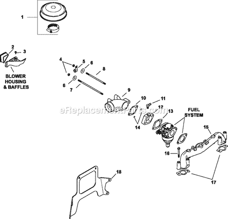 Page B Diagram and Parts List for CV20-65586  Kohler Engine