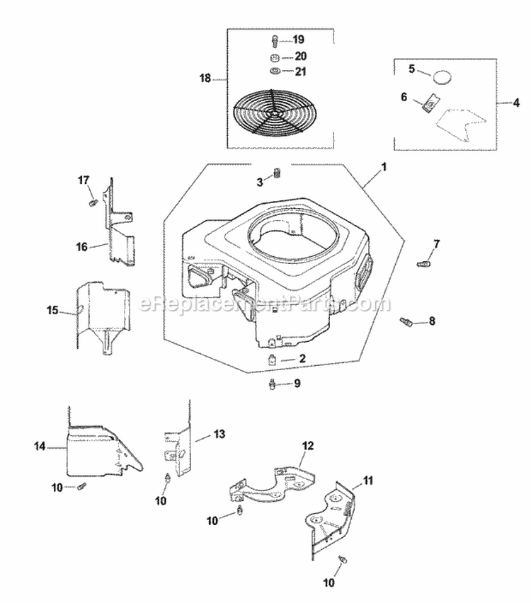 Page B Diagram and Parts List for CV20-65593  Kohler Engine