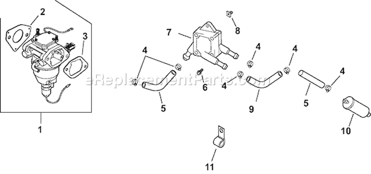 Page H Diagram and Parts List for CV20S-65595  Kohler Engine
