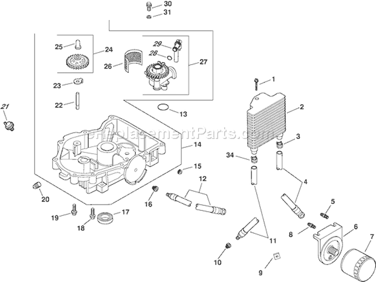 Page L Diagram and Parts List for CV20S-65603  Kohler Engine