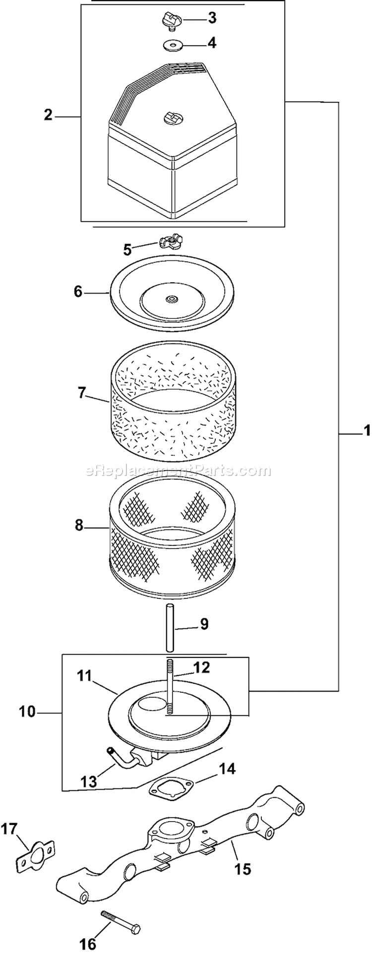 Page A Diagram and Parts List for CV20S-65606  Kohler Engine