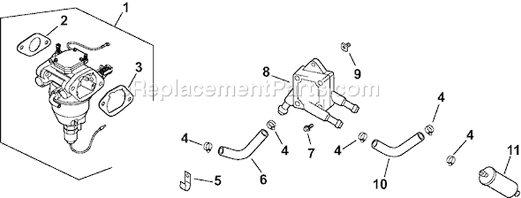 Page H Diagram and Parts List for CV20S-65606  Kohler Engine