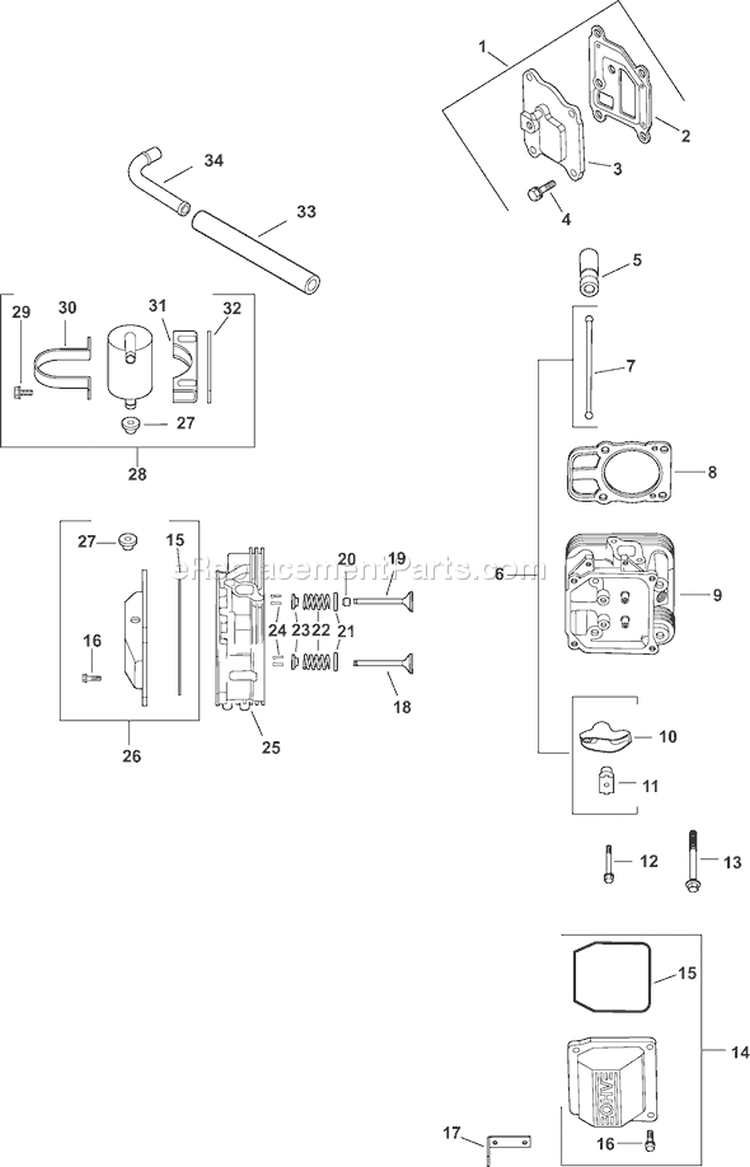 Page I Diagram and Parts List for CV20S-65606  Kohler Engine