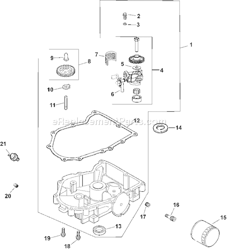 Page K Diagram and Parts List for CV20S-65607  Kohler Engine