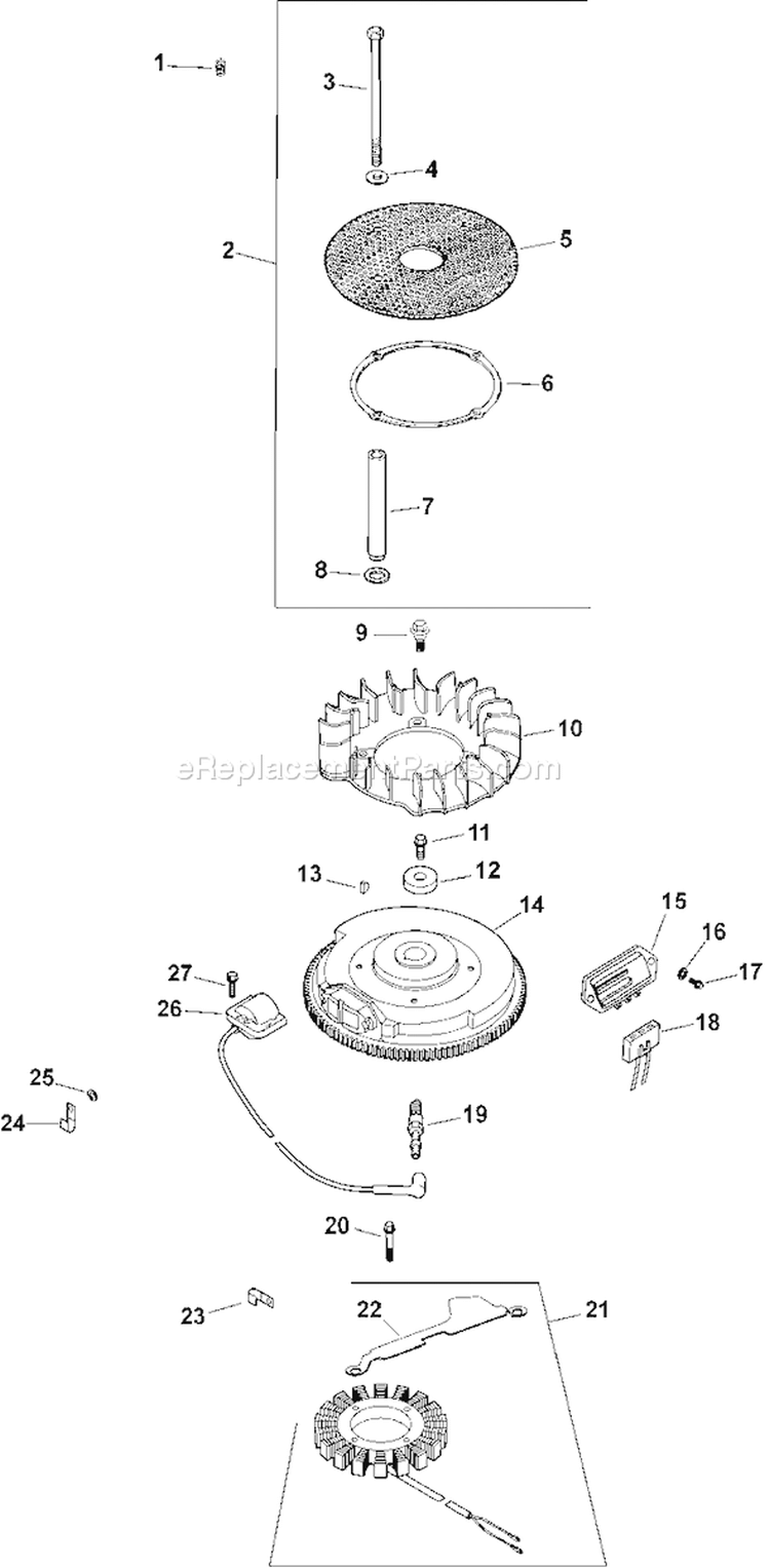 Page I Diagram and Parts List for CV20S-65607  Kohler Engine