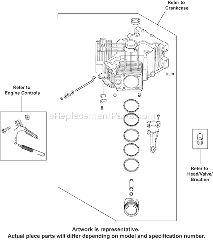 Page K Diagram and Parts List for CV20S-65606  Kohler Engine