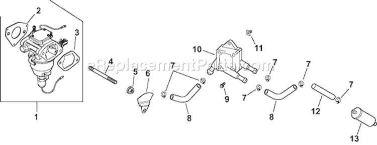Page H Diagram and Parts List for CV20S-65611  Kohler Engine