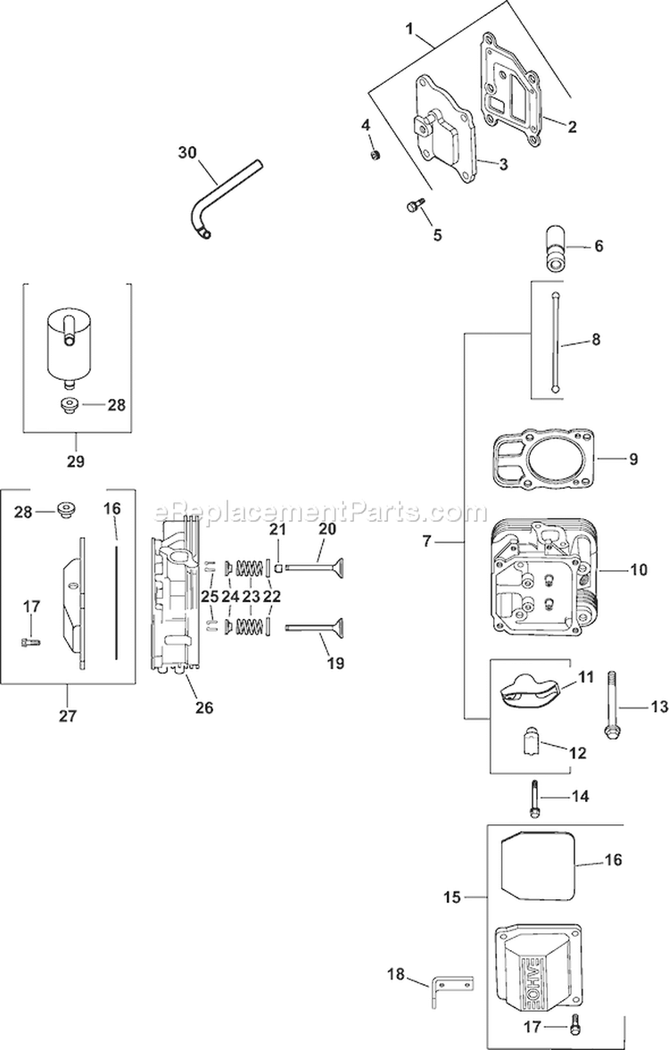 Page I Diagram and Parts List for CV18S-61576  Kohler Engine
