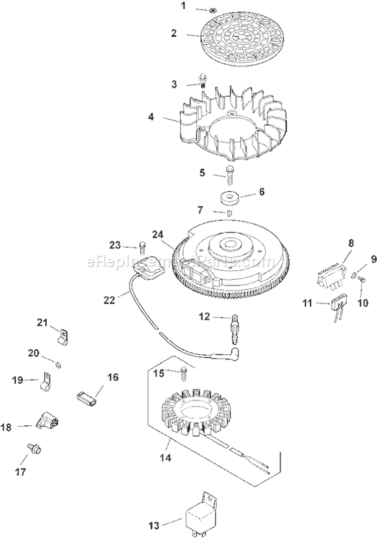 Page I Diagram and Parts List for CV20S-65616  Kohler Engine