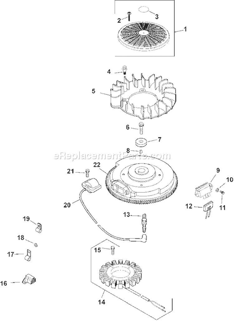 Page I Diagram and Parts List for CV20S-65617  Kohler Engine