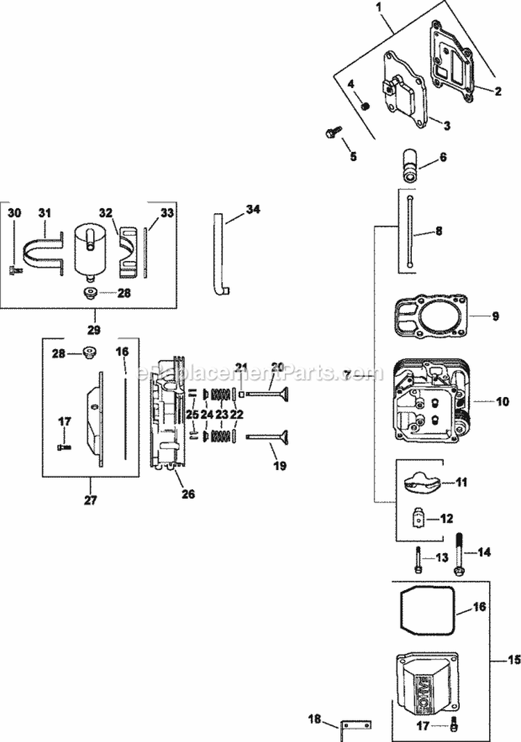 Page I Diagram and Parts List for CV22-67537  Kohler Engine