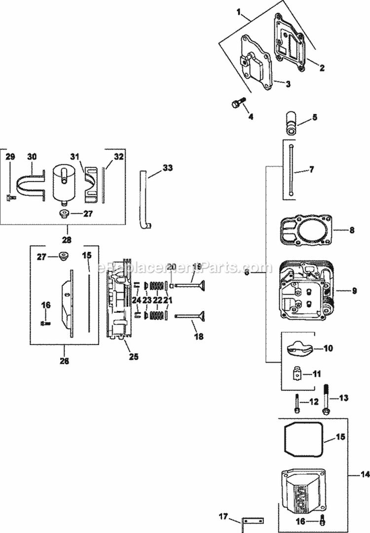 Page I Diagram and Parts List for CV20-65547  Kohler Engine