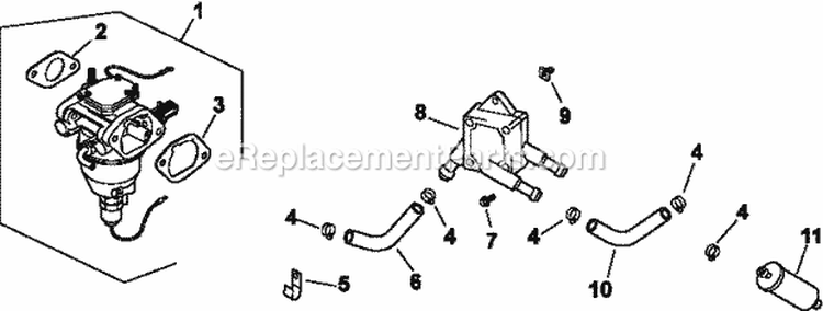 Page H Diagram and Parts List for CV20-65606  Kohler Engine