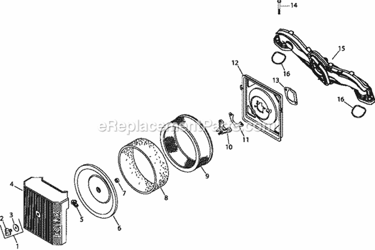 Page B Diagram and Parts List for CV22-67546  Kohler Engine