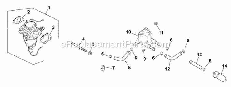 Page H Diagram and Parts List for CV22-75518  Kohler Engine