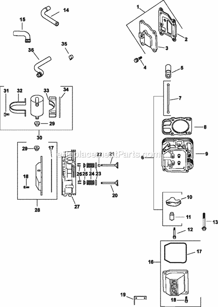 Page I Diagram and Parts List for CV22-75518  Kohler Engine