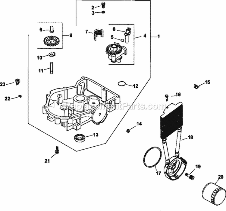 Page N Diagram and Parts List for CV20-65536  Kohler Engine