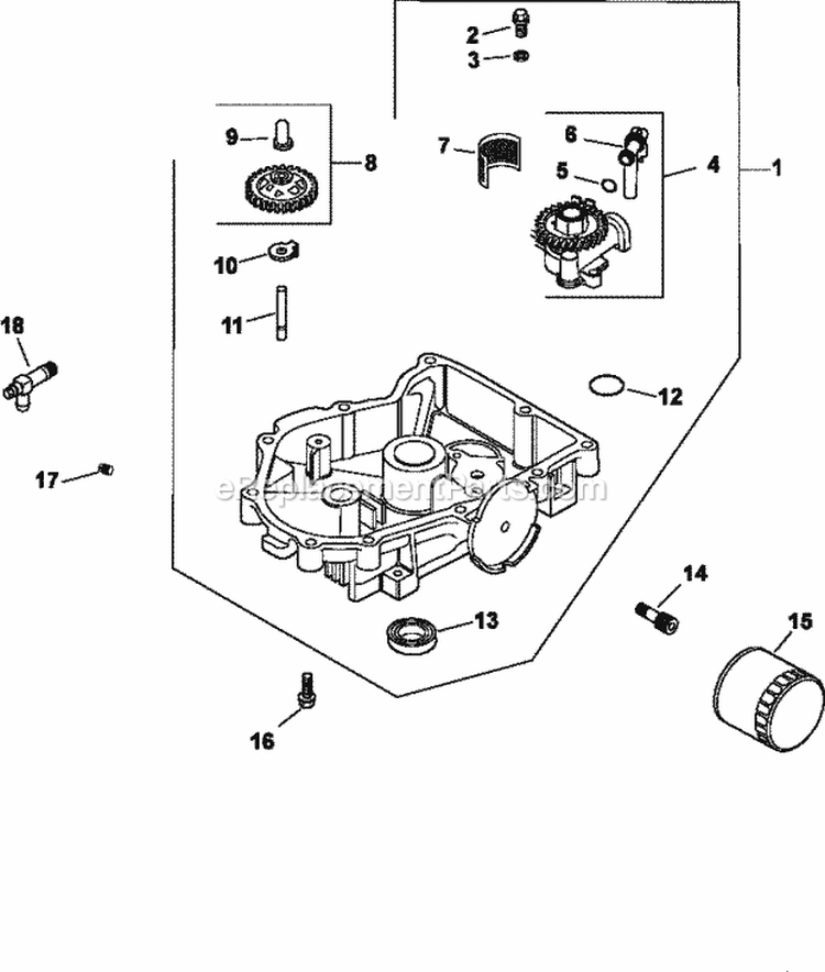 Page K Diagram and Parts List for CV22-75608  Kohler Engine