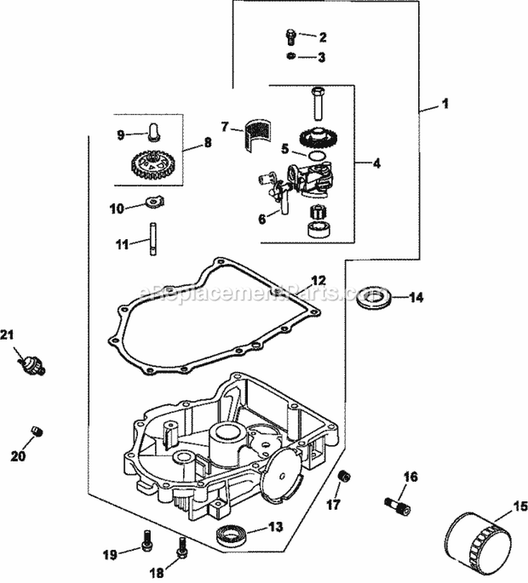 Page K Diagram and Parts List for CV20-65606  Kohler Engine