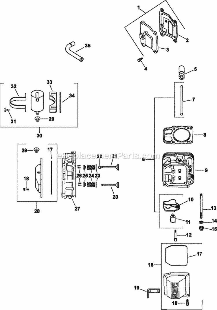 Page I Diagram and Parts List for CV23-75535  Kohler Engine