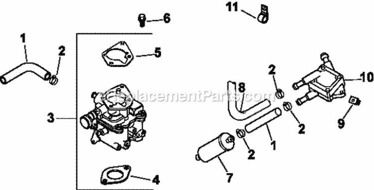 Page H Diagram and Parts List for CV23-75537  Kohler Engine