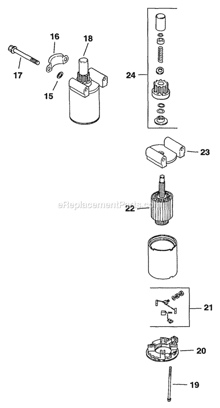 Page O Diagram and Parts List for CV20-65527  Kohler Engine