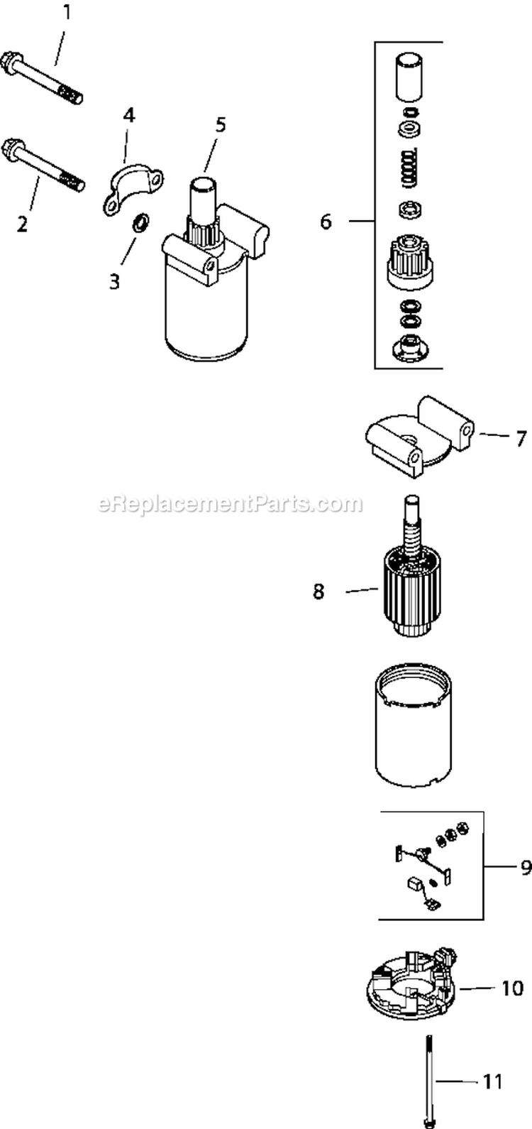 Page M Diagram and Parts List for CV23-75543  Kohler Engine